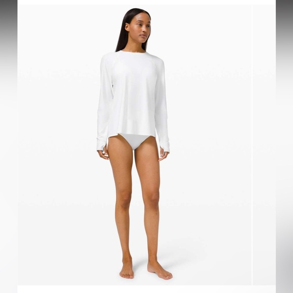 NWT Lululemon Waterside Relaxed UVP Long Sleeve / White - Picture 2 of 9